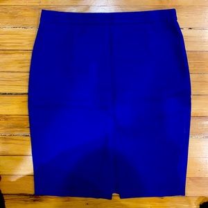 Blue pencil skirt